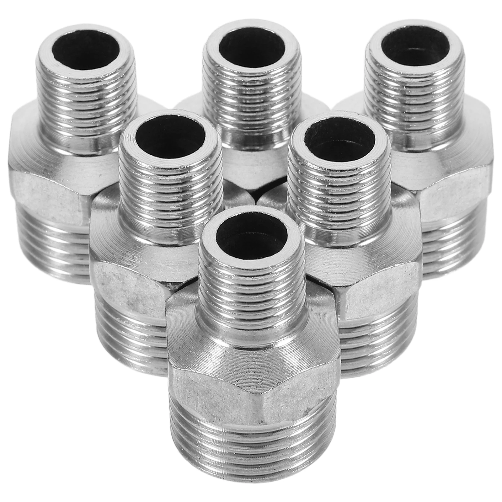 6pcs Stainless Steel Conversion 1/2 To 3/4 Inch Pipe Connector Reducing Fitting For Garden Hose Faucet Irrigation Pneumatic
6pcs Stainless Steel Conversion 1/2 To 3/4 Inch Pipe Connector Reducing Fitting For Garden Hose Faucet Irrigation Pneumatic