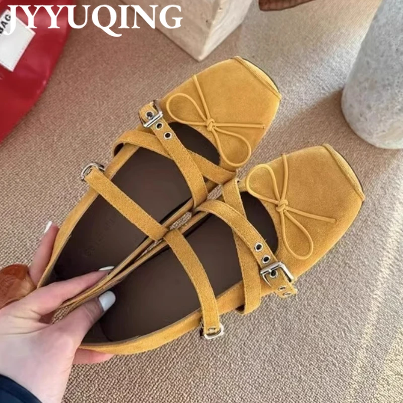 Bow Square Toe Flats Marie Janes Ballet Shoes Loafers Women Sandals Summer 2025 Elegant Shallow Dress Shoes Casual Suede Mujer
Bow Square Toe Flats Marie Janes Ballet Shoes Loafers Women Sandals Summer 2025 Elegant Shallow Dress Shoes Casual Suede Mujer