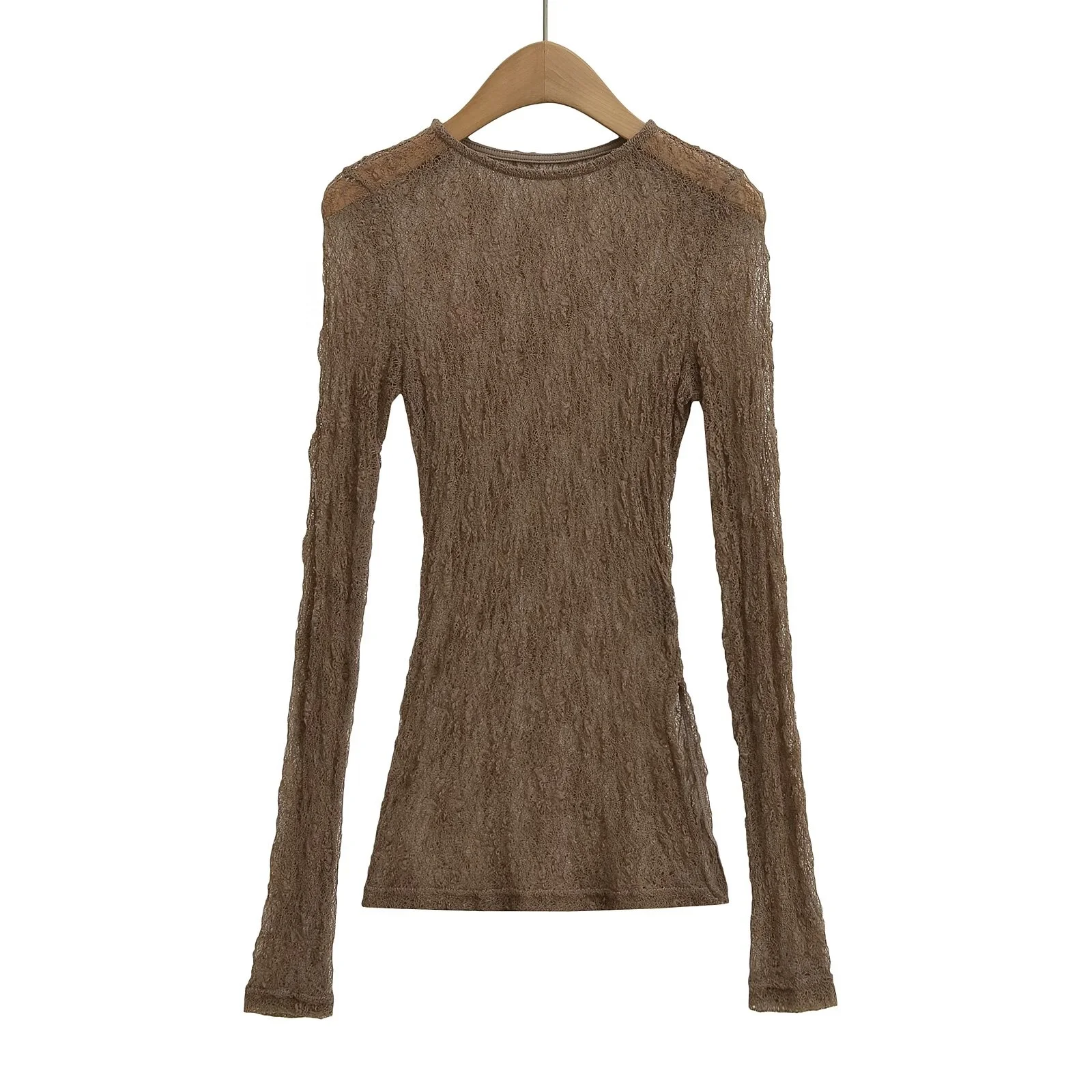 Sexy Lace Hollow Long Sve T-irt Women's Lightweight Slimming Versatile Base Layer irt Summer Street Sle round Ne
Sexy Lace Hollow Long Sve T-irt Women's Lightweight Slimming Versatile Base Layer irt Summer Street Sle round Ne