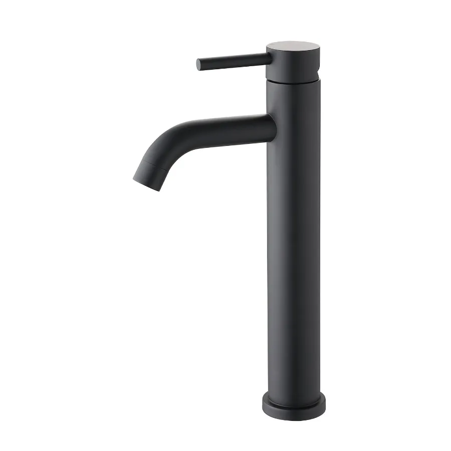 Modern Single Handle One-Hole Tall Vessel Bathroom Sink Faucet Stainless Steel Matte Black
Modern Single Handle One-Hole Tall Vessel Bathroom Sink Faucet Stainless Steel Matte Black