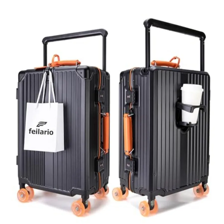24" Aluminum Frame Wide Handle Hard Shell Carry On Suitcase - Vivid Colors Double Spinner Wheels Airline Approved Rolling Lugga
24" Aluminum Frame Wide Handle Hard Shell Carry On Suitcase - Vivid Colors Double Spinner Wheels Airline Approved Rolling Lugga