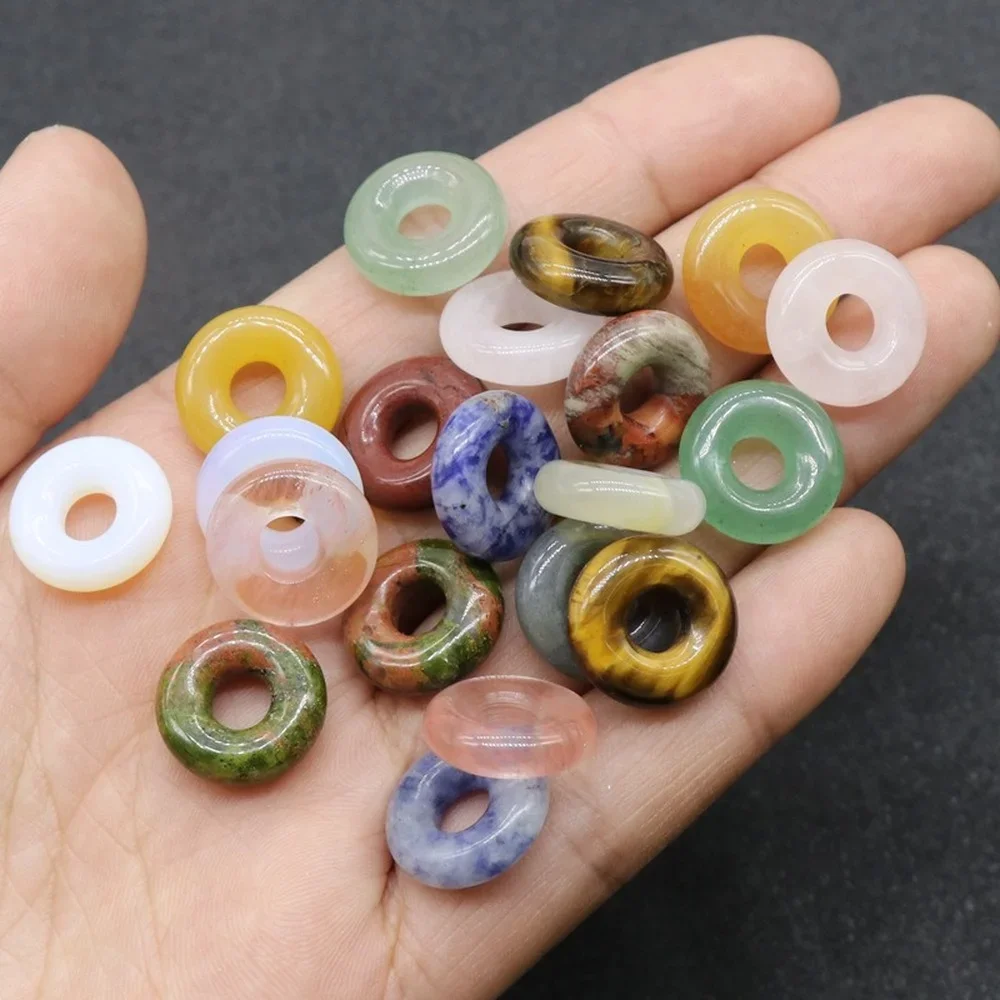 10pcs Peace Donut Natural Stone Circle Coin Shaped Beads Semi-Precious Gemstone for DIY Accessories (15x5mm)
10pcs Peace Donut Natural Stone Circle Coin Shaped Beads Semi-Precious Gemstone for DIY Accessories (15x5mm)
