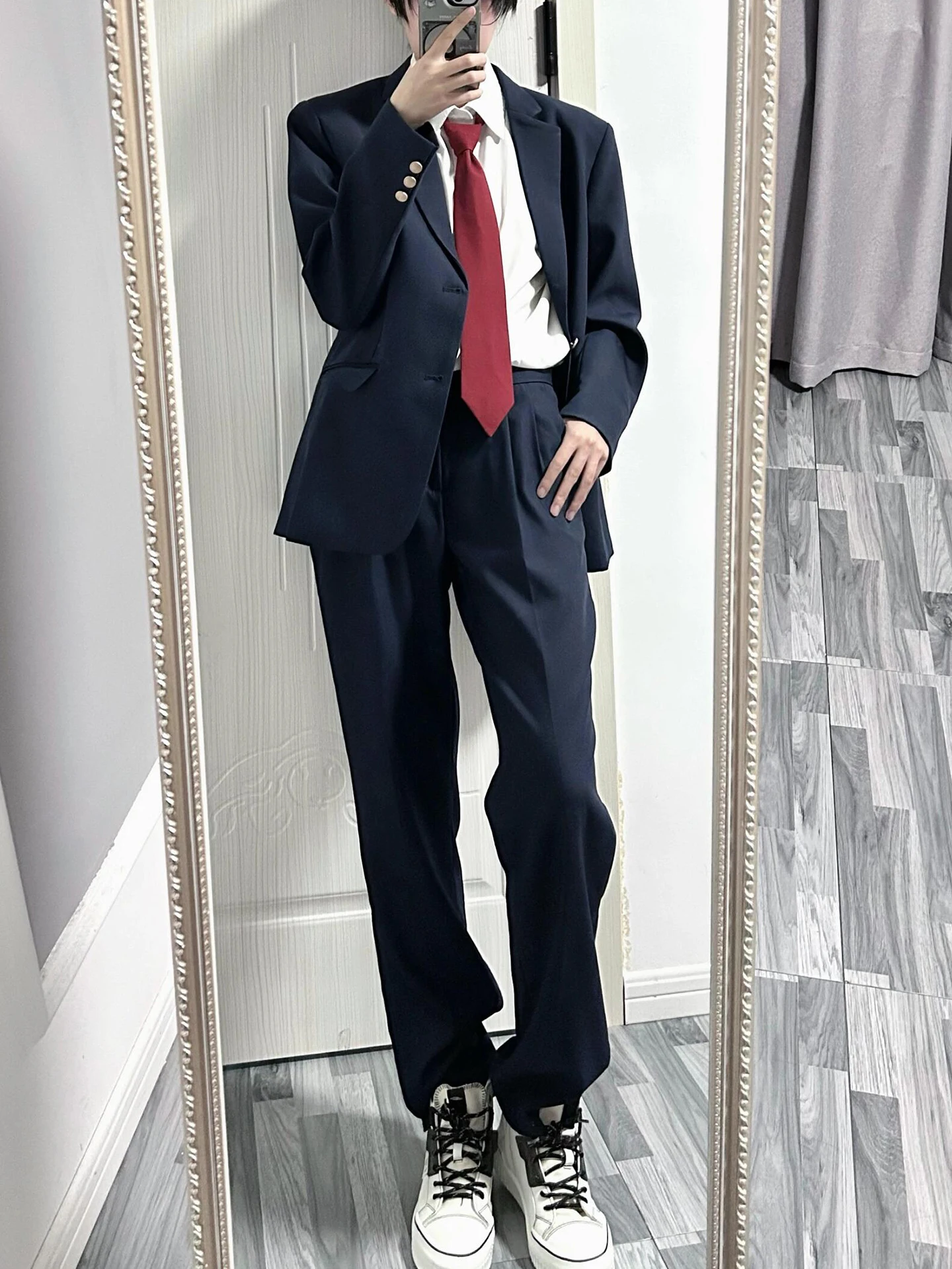 Loose Straight Leg Blue Pants Unisex Youth Casual Classic Style Polyester Blend Fabric Autumn Spring Season Fashionable Trousers
Loose Straight Leg Blue Pants Unisex Youth Casual Classic Style Polyester Blend Fabric Autumn Spring Season Fashionable Trousers