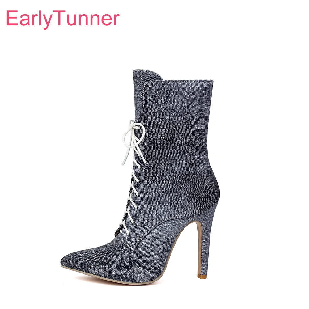 2025 Winter New Mature Grey Blue Women Mid Calf Boots Super High Thin Heel Lady Party Shoes Plus Small Big Size 12 32 43 46 48
2025 Winter New Mature Grey Blue Women Mid Calf Boots Super High Thin Heel Lady Party Shoes Plus Small Big Size 12 32 43 46 48