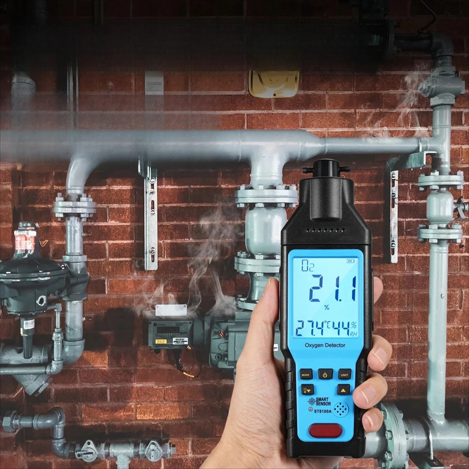 L For SMART SENSOR Oxygen O₂ Gas Handheld Tester Rechargeable For Climbing Tunnel Laboratory And Industry
L For SMART SENSOR Oxygen O₂ Gas Handheld Tester Rechargeable For Climbing Tunnel Laboratory And Industry
