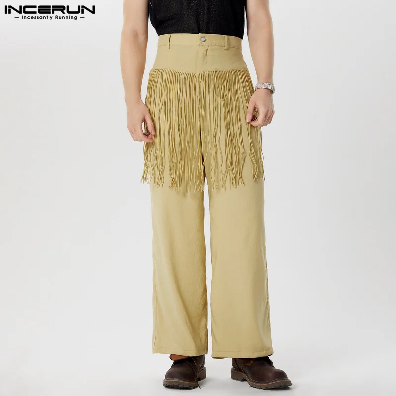 INCERUN Men's Pants Tassel Patchwork Button Joggers Loose Casual Trousers Men Streetwear Fashion Leisure Male Long Pants S-5XL
INCERUN Men's Pants Tassel Patchwork Button Joggers Loose Casual Trousers Men Streetwear Fashion Leisure Male Long Pants S-5XL