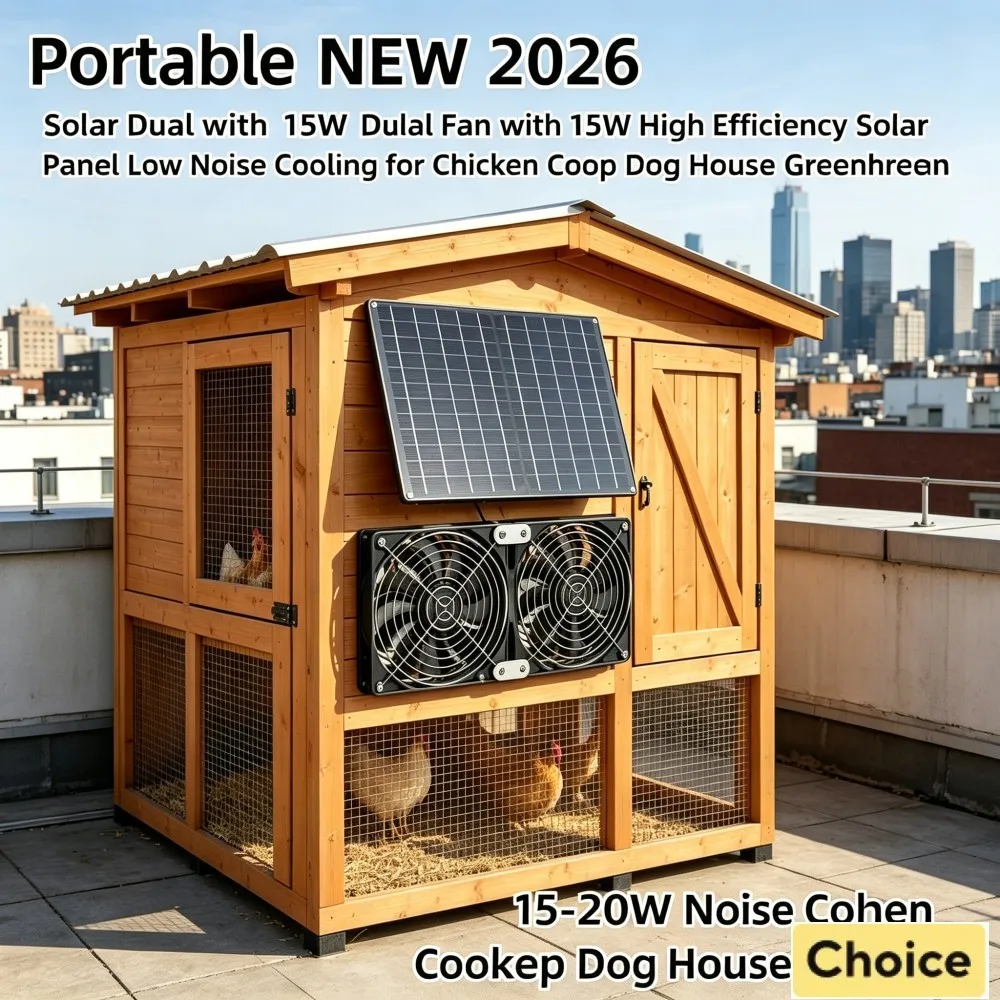 Outdoor Solar Cooling Dual Fan with 15-20W Waterproof Solar Panel for RV Camping Chicken Coop Dog House Greenhouse
Outdoor Solar Cooling Dual Fan with 15-20W Waterproof Solar Panel for RV Camping Chicken Coop Dog House Greenhouse