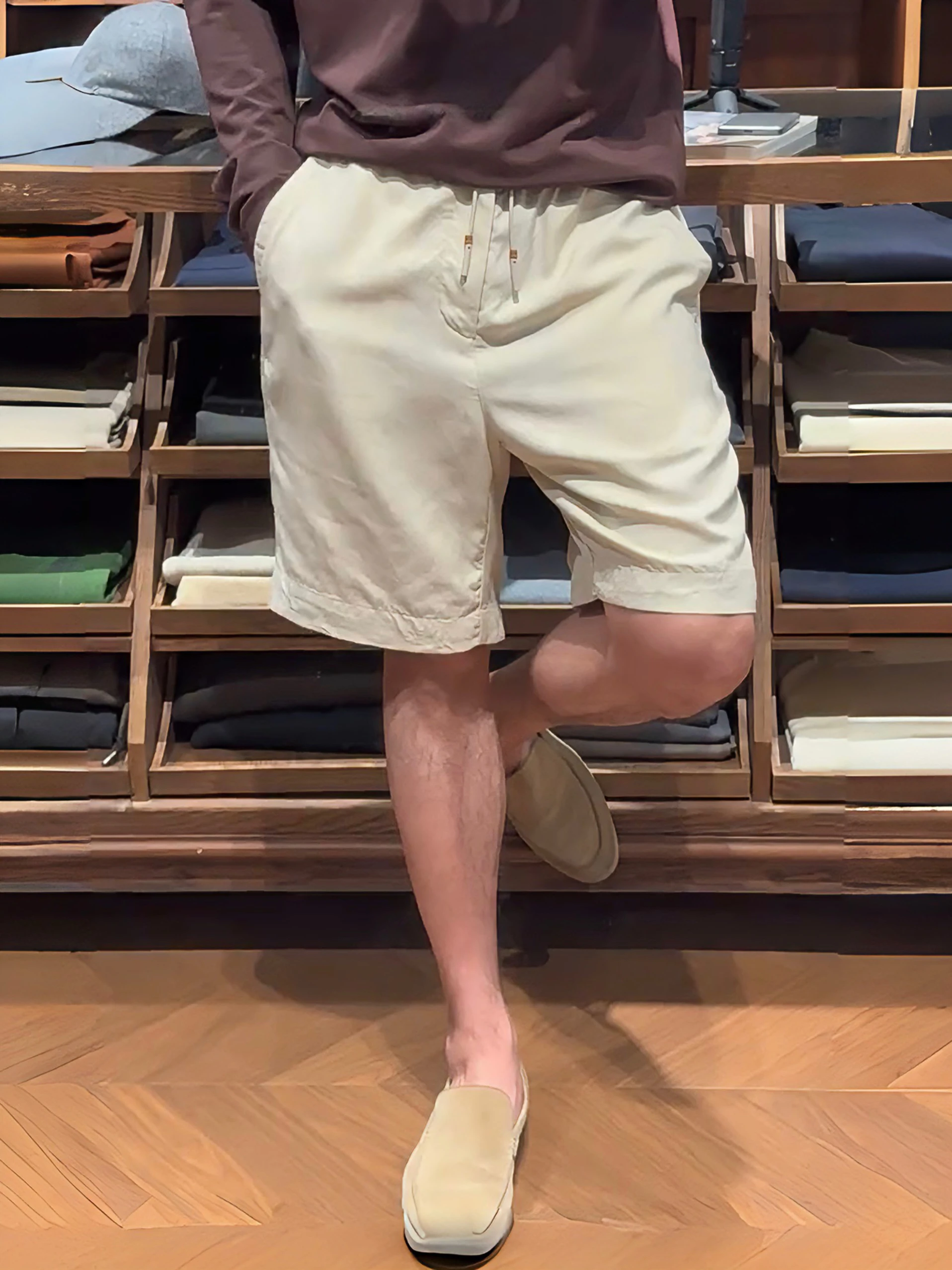 Summer Thin Silk Linen Five-Quarter Casual Loose Lightweight Men's Shorts Breathable Drapey Beach Pants Comfortable Loose Fit
Summer Thin Silk Linen Five-Quarter Casual Loose Lightweight Men's Shorts Breathable Drapey Beach Pants Comfortable Loose Fit