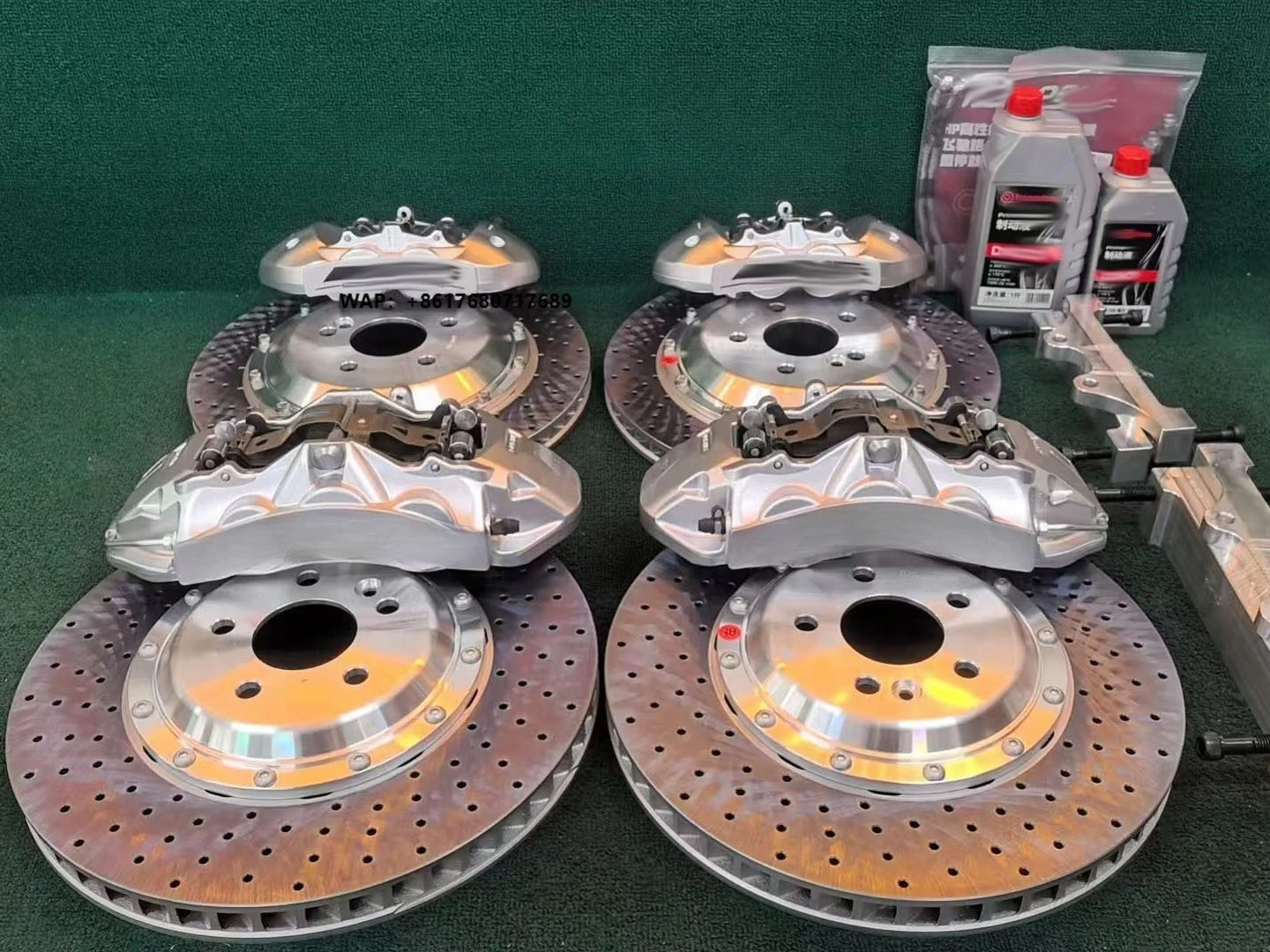 Front 6-Piston Rear 4-Piston Brake Caliper Kit for S-Class 390mm/360mm Drilled Disc Performance Big Brake Upgrade
Front 6-Piston Rear 4-Piston Brake Caliper Kit for S-Class 390mm/360mm Drilled Disc Performance Big Brake Upgrade