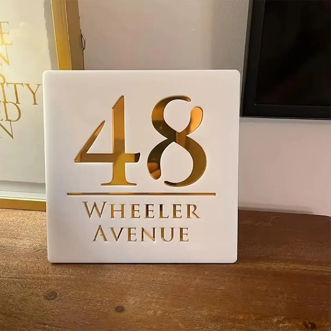Custom Laser Cut House Number Sign, White Acrylic Plaque with Gloss White Backplate, Modern Personalized Address Door Sign
Custom Laser Cut House Number Sign, White Acrylic Plaque with Gloss White Backplate, Modern Personalized Address Door Sign