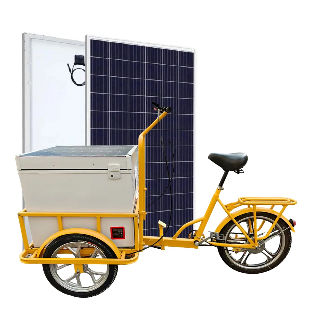 Top Rated Vending Cart Solar Ice Cream Bike Ice Cream Pedal-powered Tricycle Tricycle Beverage Juice Bicycle Cart with Battery
Top Rated Vending Cart Solar Ice Cream Bike Ice Cream Pedal-powered Tricycle Tricycle Beverage Juice Bicycle Cart with Battery