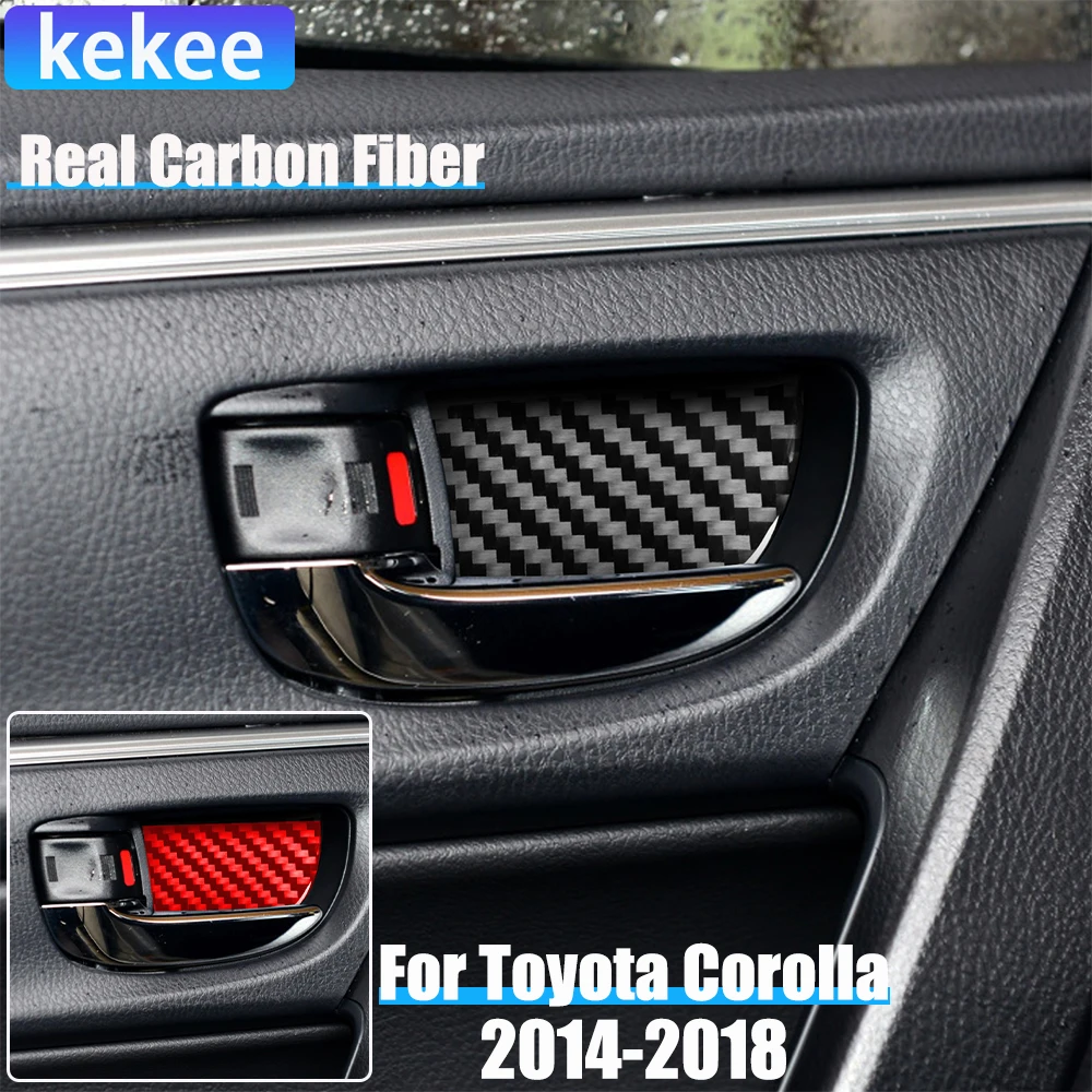 Real Carbon Fiber Car Accessories Door Handle Bowl Trim Cover Soft Sticker For Toyota Corolla 11th Gen 2014 2015 2016 2017 2018 
Real Carbon Fiber Car Accessories Door Handle Bowl Trim Cover Soft Sticker For Toyota Corolla 11th Gen 2014 2015 2016 2017 2018