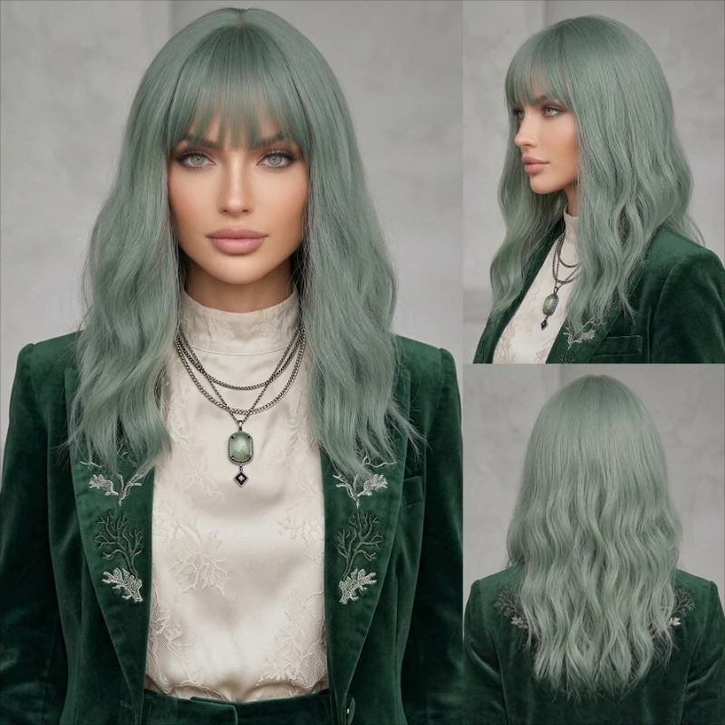 16 inch green water ripple synthetic wig with rose mesh, heat-resistant and breathable, suitable for holiday women to wear
16 inch green water ripple synthetic wig with rose mesh, heat-resistant and breathable, suitable for holiday women to wear