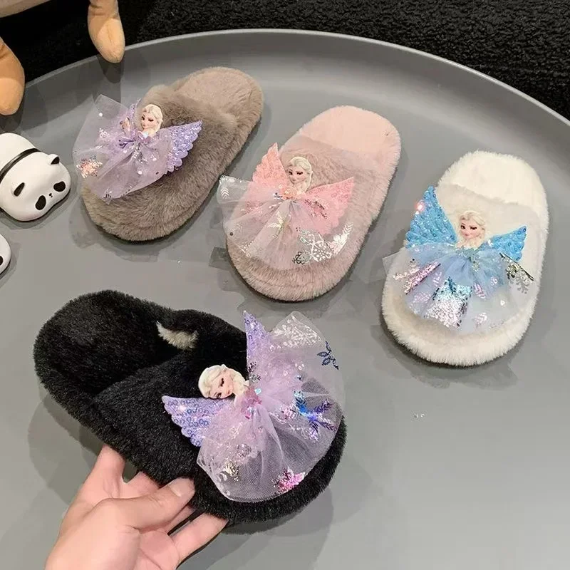 Disney Autumn Winter Baby Girl Cotton Slippers Children Cartoon Frozen Elsa Print Kid Soft Keep Warm Indoor Anti-slip Home Shoes
Disney Autumn Winter Baby Girl Cotton Slippers Children Cartoon Frozen Elsa Print Kid Soft Keep Warm Indoor Anti-slip Home Shoes