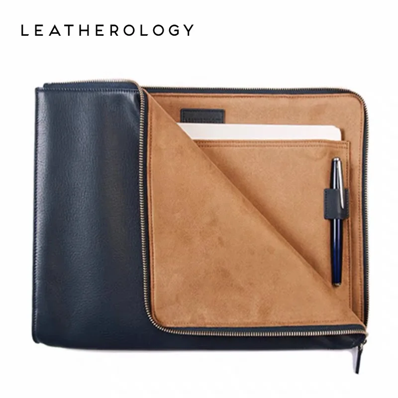 LEATHEROLOGY Leather zipper file bag, laptop storage bag, portable briefcase, file folder.
LEATHEROLOGY Leather zipper file bag, laptop storage bag, portable briefcase, file folder.