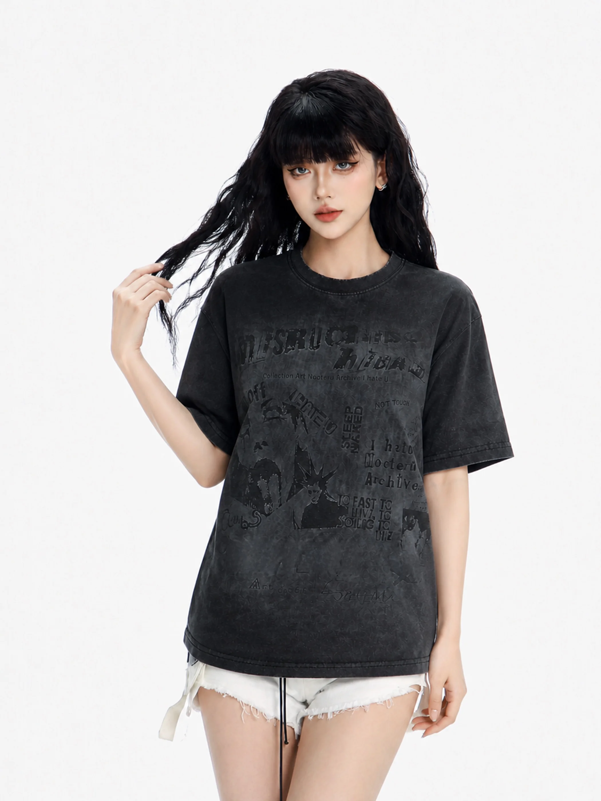 Vintage Washed Short Sleeve T-Shirt Women Loose Fit Slimming Top Beer Captain American Graffiti Print Casual Summer Cotton
Vintage Washed Short Sleeve T-Shirt Women Loose Fit Slimming Top Beer Captain American Graffiti Print Casual Summer Cotton