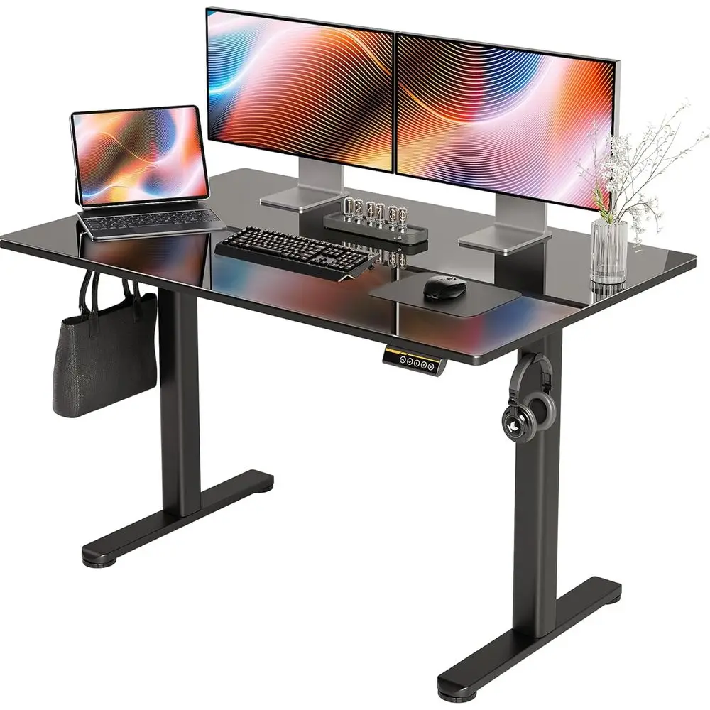 Electric Adjustable Height Standing Desk, 48x24, Quick Install, Home Office Computer Desk, Black
Electric Adjustable Height Standing Desk, 48x24, Quick Install, Home Office Computer Desk, Black