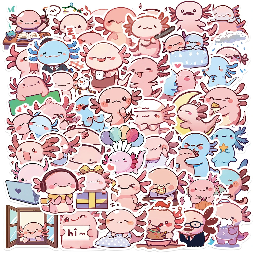 10/30/50pcs Cute Animal Axolotl Stickers Cartoon Cynops Decals Kids Toys DIY Laptop Scrapbook Phone Suitcase Decoration Sticker
10/30/50pcs Cute Animal Axolotl Stickers Cartoon Cynops Decals Kids Toys DIY Laptop Scrapbook Phone Suitcase Decoration Sticker