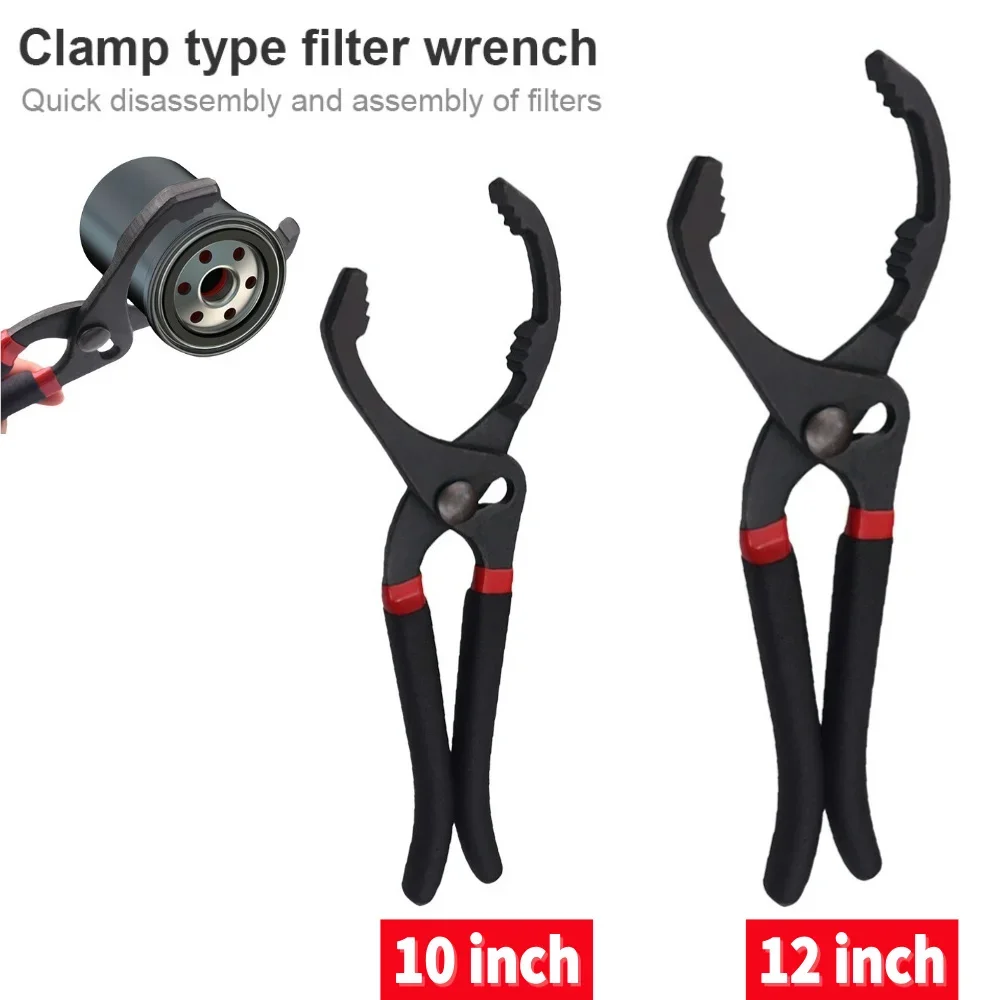 10/12 Inch Car Adjustable Oil Filter Wrench Oil Filter Pliers Clamp Type Wrench Oil Filter Remove Disassembly Tool for Truck Car
10/12 Inch Car Adjustable Oil Filter Wrench Oil Filter Pliers Clamp Type Wrench Oil Filter Remove Disassembly Tool for Truck Car