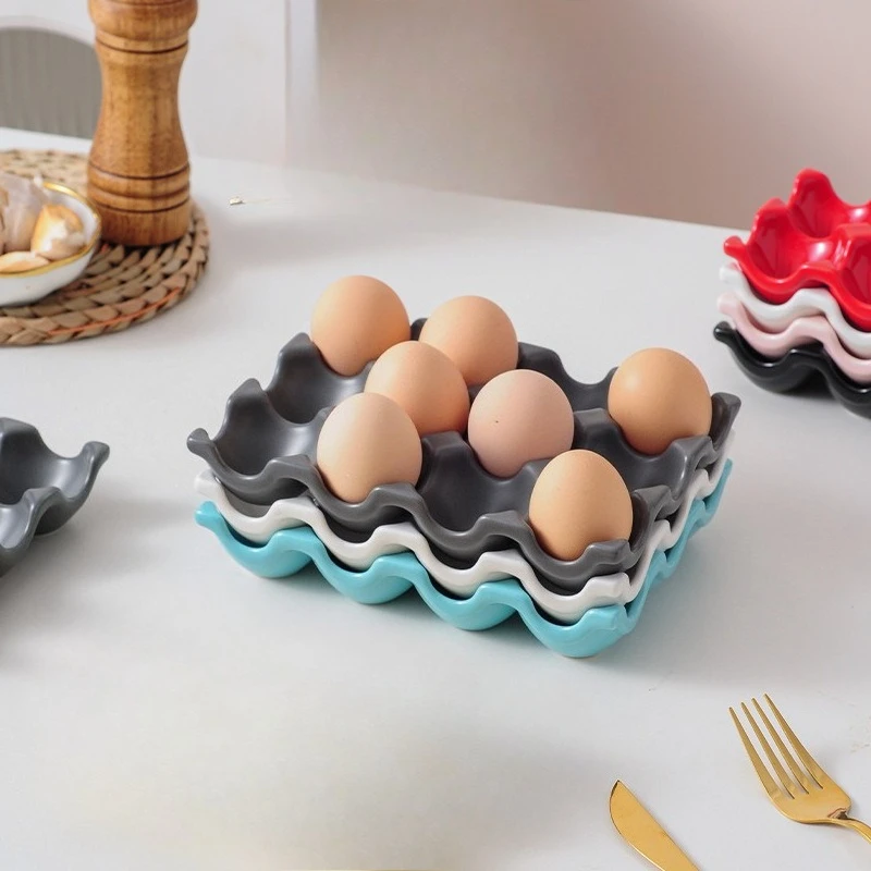 Креативный керамический лоток для яиц, органайзер для хранения на 6/12 сеток для холодильника и кухонной стойки, безопасный для еды фарфоровый ящик для яиц
Креативный керамический лоток для яиц, органайзер для хранения на 6/12 сеток для холодильника и кухонной стойки, безопасный для еды фарфоровый ящик для яиц