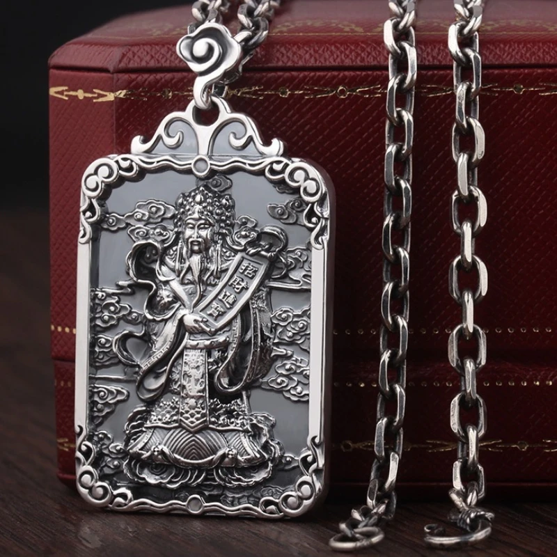 Ethnic Style God Of Wealth Pendant For Men Jewelry Personality Lucky Square Card Necklace Male Sweater Chain Accessories
Ethnic Style God Of Wealth Pendant For Men Jewelry Personality Lucky Square Card Necklace Male Sweater Chain Accessories