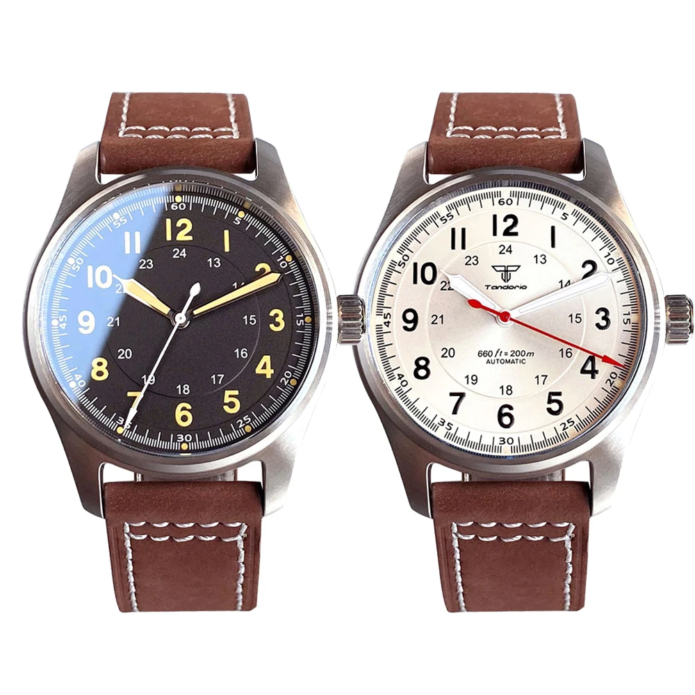 Tandorio 39mm Vintage Field Dial Diving Watch Mechanical Men Wristwatch NH35 Miyota PT5000 Pilot Clock Red Arrow Seconds Hand
Tandorio 39mm Vintage Field Dial Diving Watch Mechanical Men Wristwatch NH35 Miyota PT5000 Pilot Clock Red Arrow Seconds Hand
