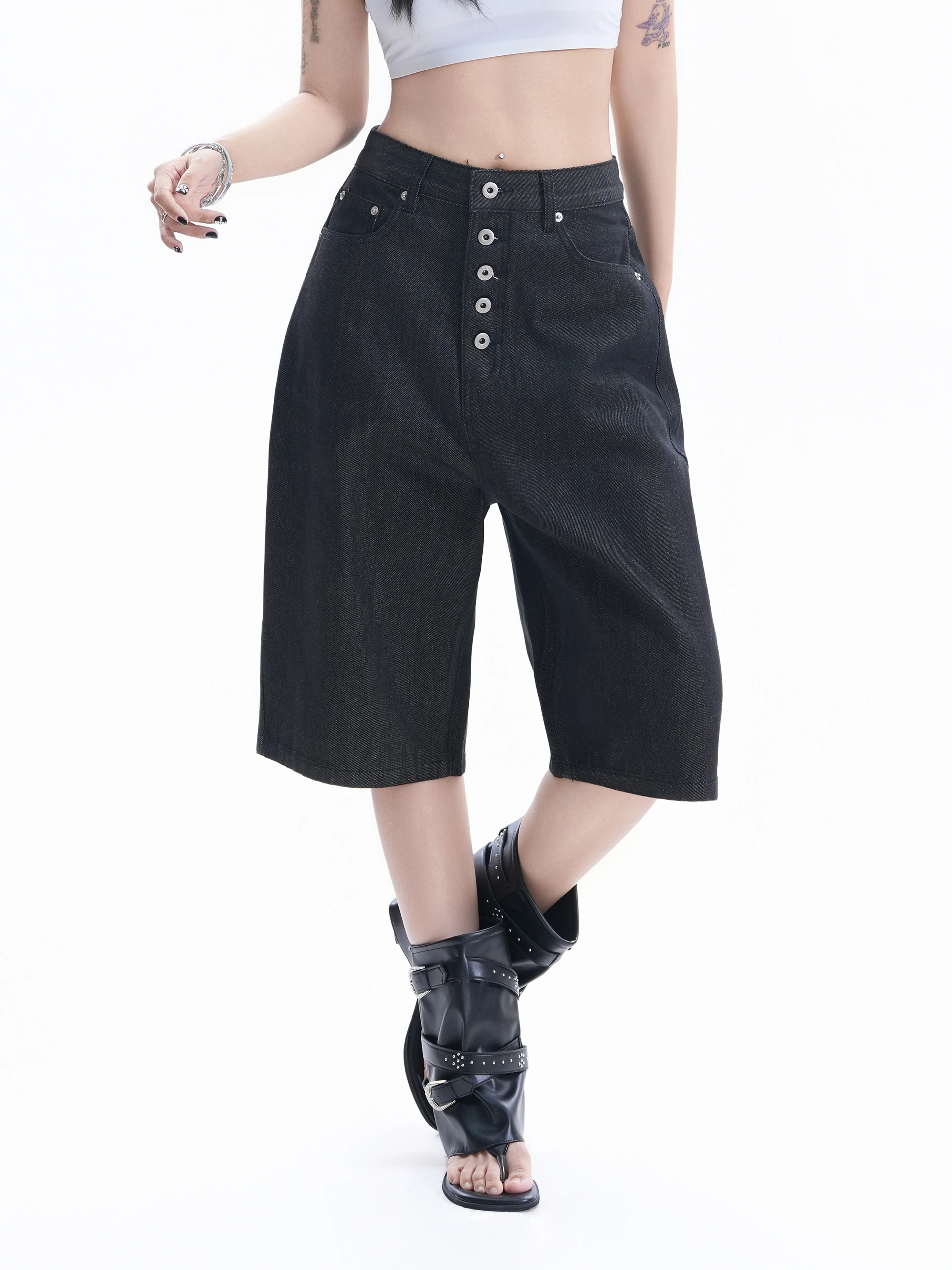 American Retro Multi-Buckle Wide-Leg Jeans Women's Loose BF Style Slimming Seven-Foot Pants High Waist Cotton Blend Summer Jeans
American Retro Multi-Buckle Wide-Leg Jeans Women's Loose BF Style Slimming Seven-Foot Pants High Waist Cotton Blend Summer Jeans