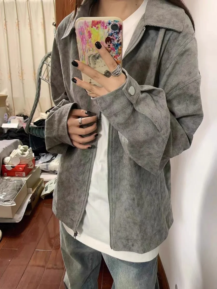 American Retro Special Pattern Dyeing Fabric Casual ex Jaet Simple Sle Versatile Outerwear for Youth in Autumn
American Retro Special Pattern Dyeing Fabric Casual ex Jaet Simple Sle Versatile Outerwear for Youth in Autumn