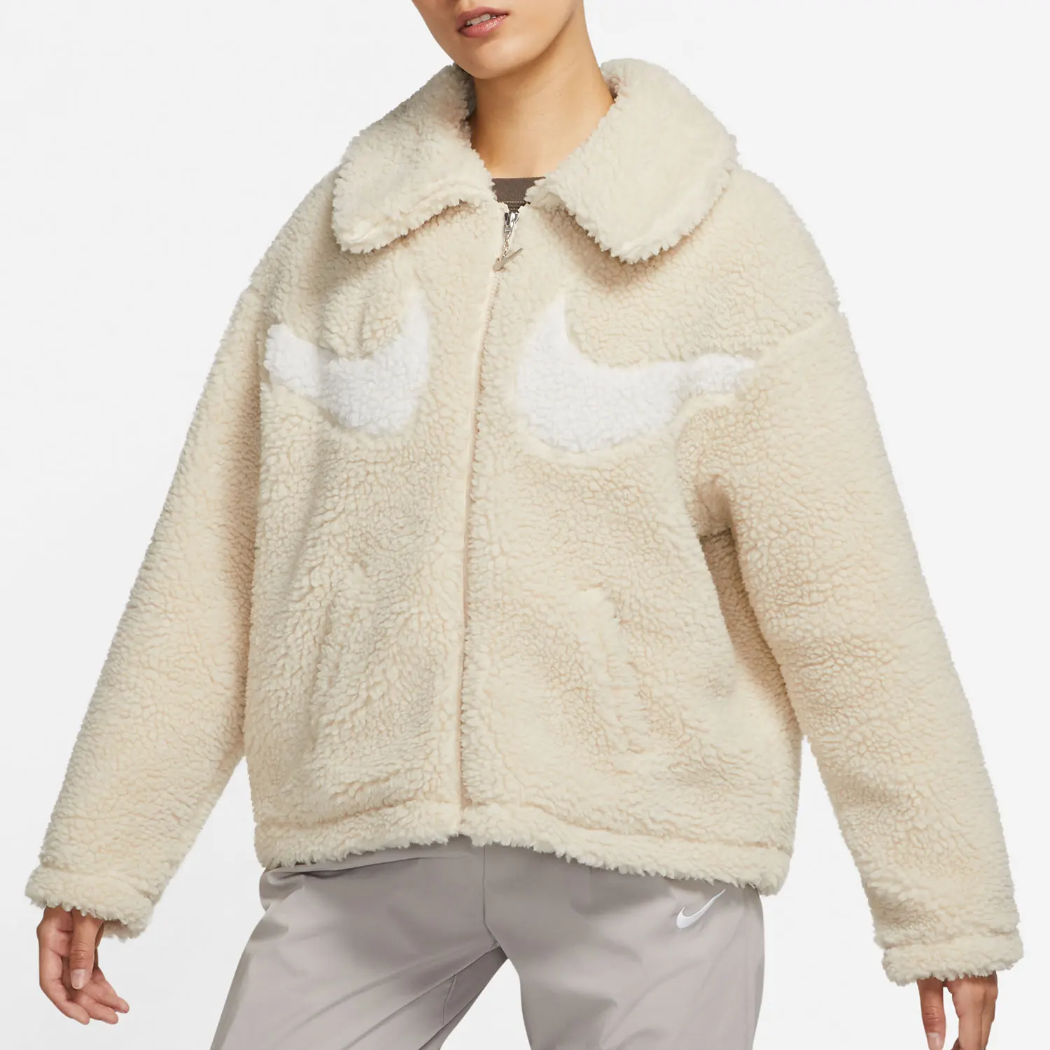 Nike official genuine women's casual sports fleece warm turn-down collar jacket DD5621-206
Nike official genuine women's casual sports fleece warm turn-down collar jacket DD5621-206