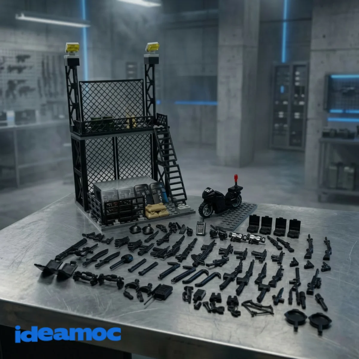 Конструктор IDEAMOC: Завод по производству боеприпасов, военная база спецназа, набор для сборки с оружием, аксессуарами и мотоциклом
Конструктор IDEAMOC: Завод по производству боеприпасов, военная база спецназа, набор для сборки с оружием, аксессуарами и мотоциклом