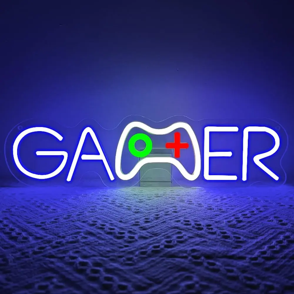 Gamer LED Neon Sign USB Dimmable Neon Light for Game Room Bar Bedroom Club Party Man Cave Decoration Gift Night Light
Gamer LED Neon Sign USB Dimmable Neon Light for Game Room Bar Bedroom Club Party Man Cave Decoration Gift Night Light