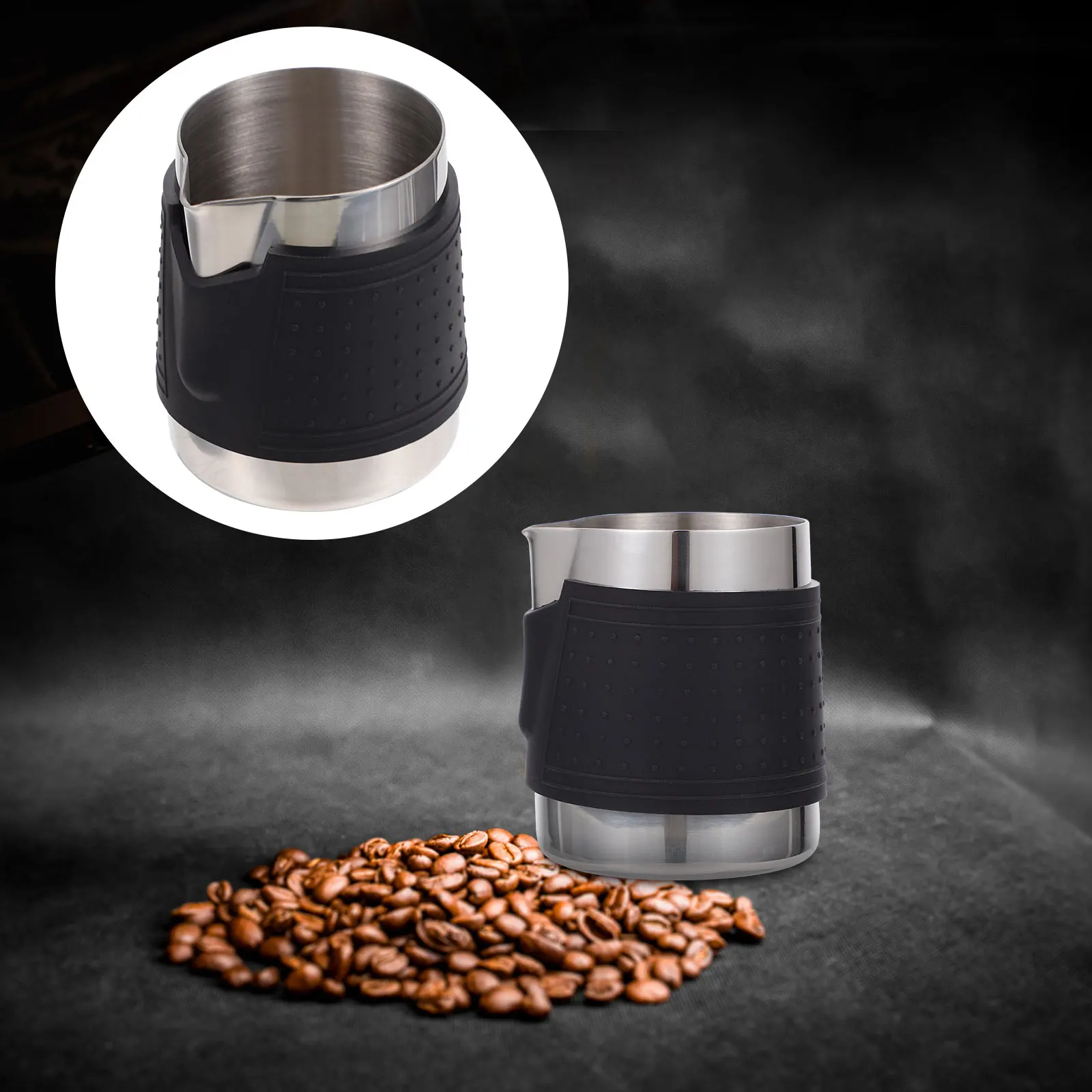 350 Ml Stainless Pitcher Milk Frothing Cup Latte Art Silicone Sleeve Easy Clean Kitchen Bar Tools
350 Ml Stainless Pitcher Milk Frothing Cup Latte Art Silicone Sleeve Easy Clean Kitchen Bar Tools