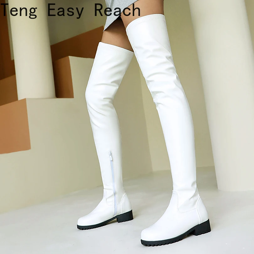 Plus Size Soft And Comfortable PU Round Toe Thick Heel Breathable Lining Long Boots Zipper Slip-On Women's Over The Knee Boots
Plus Size Soft And Comfortable PU Round Toe Thick Heel Breathable Lining Long Boots Zipper Slip-On Women's Over The Knee Boots