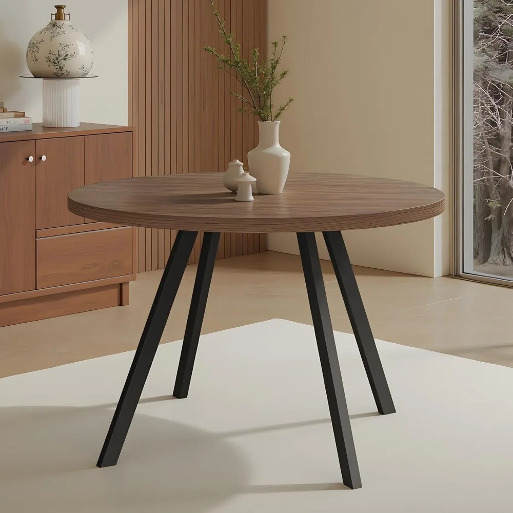 Round Wood Dining Table for 4-6, 47" Mid Century Modern Kitchen Table (Only Table), Brown
Round Wood Dining Table for 4-6, 47" Mid Century Modern Kitchen Table (Only Table), Brown