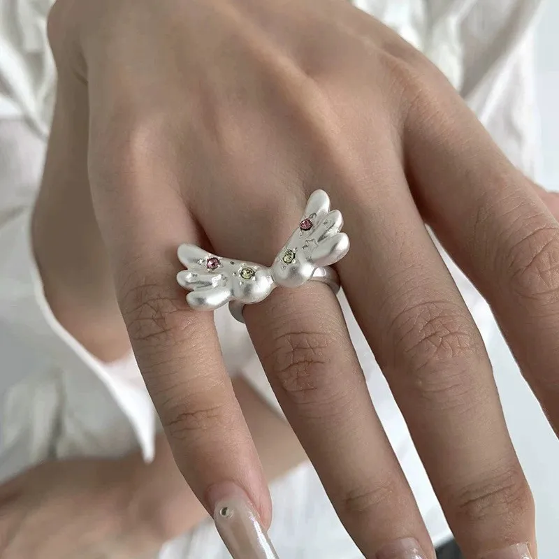 VENTFILLE 925 Sterling Silver Retro Wing Ring For Women Korean Sweet Simple Temperament Butterfly Gift Jewelry Dropshipping
VENTFILLE 925 Sterling Silver Retro Wing Ring For Women Korean Sweet Simple Temperament Butterfly Gift Jewelry Dropshipping