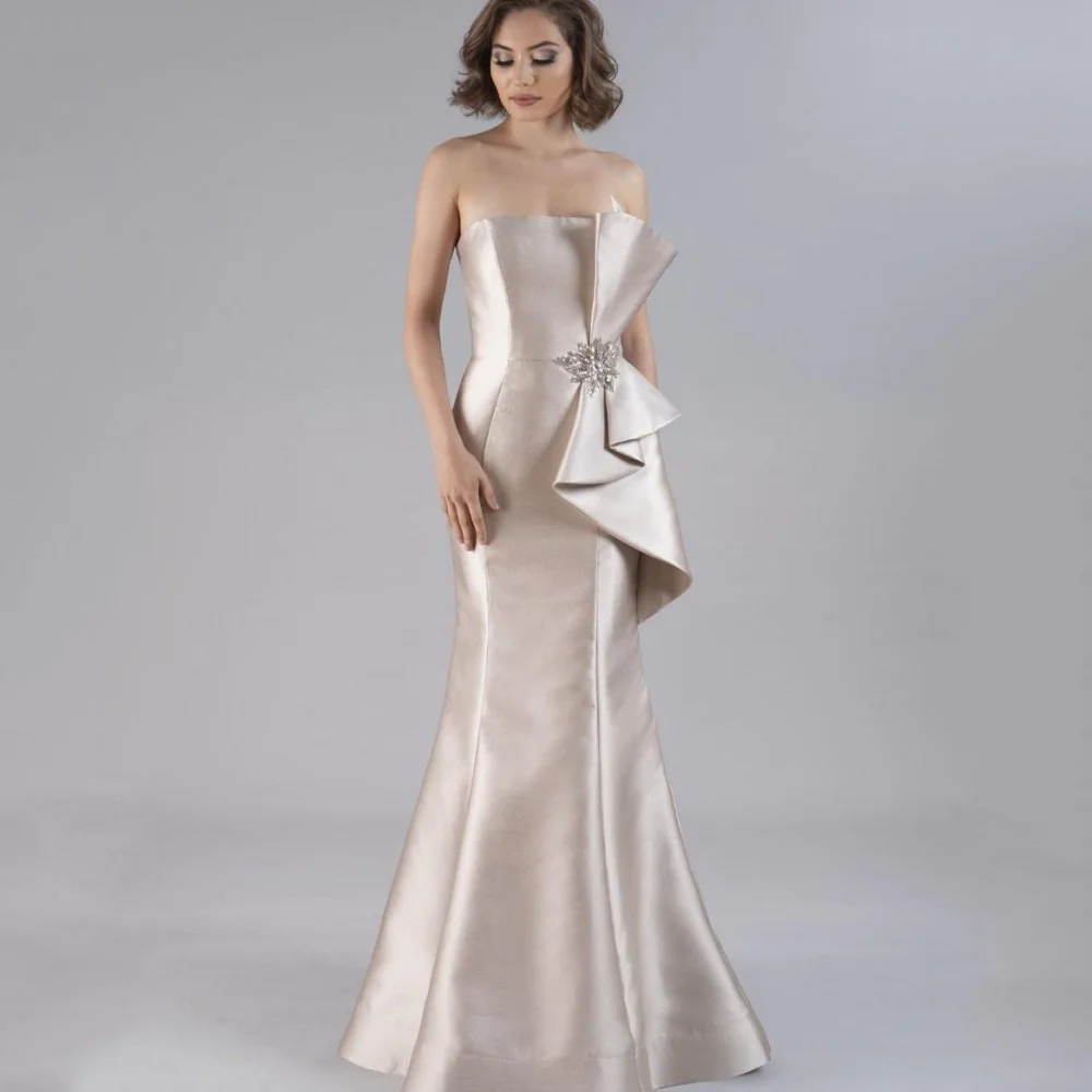 Customized Strapless Elegant Prom Dresses Vintage Mermaid Crystal Party Gowns Evening Dress New Vestido De Novia
Customized Strapless Elegant Prom Dresses Vintage Mermaid Crystal Party Gowns Evening Dress New Vestido De Novia
