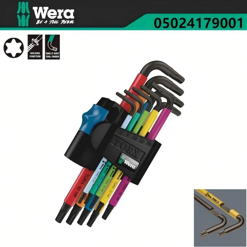 WERA 05024179001 9Pcs L-Shape Hex Spanner Set - Short Multicolor, Anti-Slip, for Home/Car/Bike Repair
WERA 05024179001 9Pcs L-Shape Hex Spanner Set - Short Multicolor, Anti-Slip, for Home/Car/Bike Repair