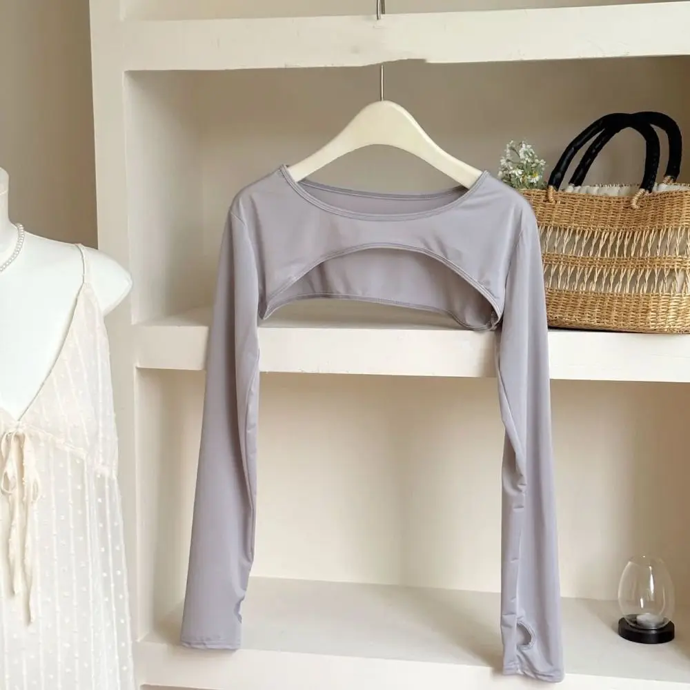 Ultra-thin Long Sleeve Crop Top Anti UV Quick-Drying Long Ice Silk Sleeves Short Blouse UV Protection
Ultra-thin Long Sleeve Crop Top Anti UV Quick-Drying Long Ice Silk Sleeves Short Blouse UV Protection