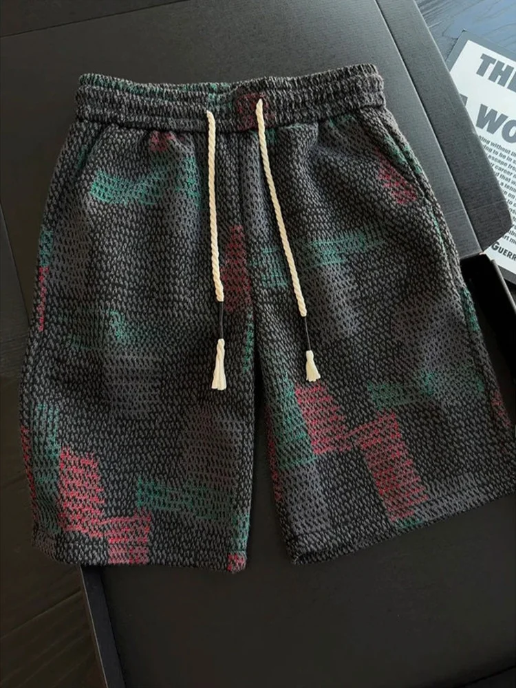 Plaid Knitted Shorts Men's Summer Thin Casual Beach Pants Loose Fit American Style Five-Quarter Length Elastic Waist
Plaid Knitted Shorts Men's Summer Thin Casual Beach Pants Loose Fit American Style Five-Quarter Length Elastic Waist