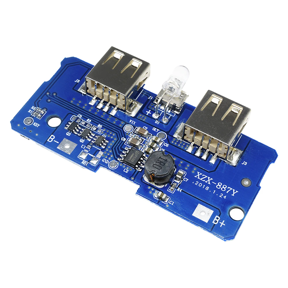 18650 Dual Micro USB 5V1A/5V2A Boost Mobile Power Bank DIY 18650 Lithium Battery Charger PCB Board Charger Module With Led
18650 Dual Micro USB 5V1A/5V2A Boost Mobile Power Bank DIY 18650 Lithium Battery Charger PCB Board Charger Module With Led