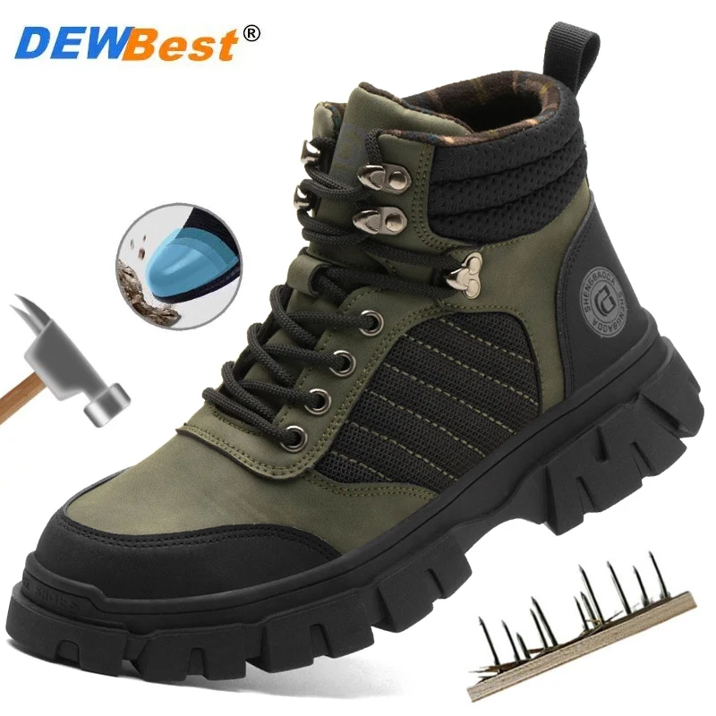 Men's New High Top Safety Protection High Top Shoes Anti-slip Shoes Steel Toe Kevlar Anti-smash Anti Stabbing Shoes
Men's New High Top Safety Protection High Top Shoes Anti-slip Shoes Steel Toe Kevlar Anti-smash Anti Stabbing Shoes