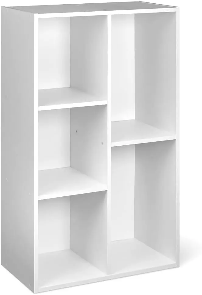 5-Shelf Storage Bookcase, White, Solid, 9.25"D x 19.49"W x 31.5"H, Stores Everything
5-Shelf Storage Bookcase, White, Solid, 9.25"D x 19.49"W x 31.5"H, Stores Everything