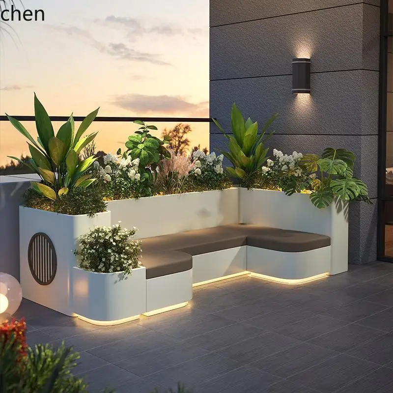 HTT Courtyard Stainless Steel Flower Box and Stool Set Outdoor Leisure Seat Terrace Garden Fence
HTT Courtyard Stainless Steel Flower Box and Stool Set Outdoor Leisure Seat Terrace Garden Fence