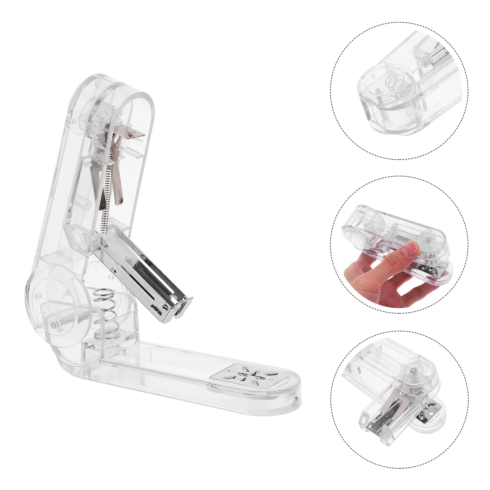 1 Set 360 Degree Rotating Transparent Plastic Reusable Desk Stapler Multi Angle Book Binding Swivel Stapler For Office
1 Set 360 Degree Rotating Transparent Plastic Reusable Desk Stapler Multi Angle Book Binding Swivel Stapler For Office