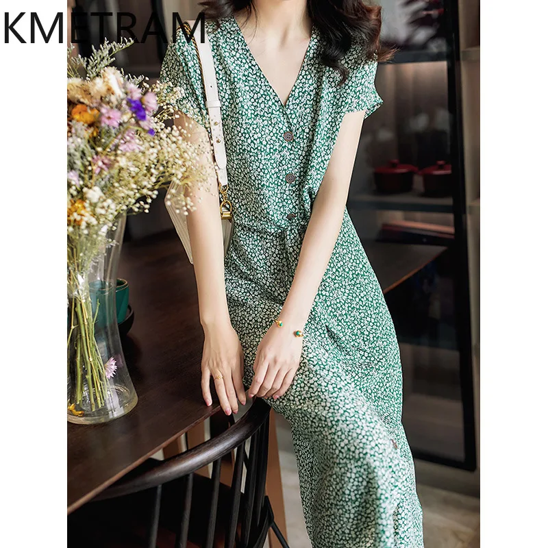 KMETRAM 100% Silk Dresses Woman V-Neck Elegant Dresses for Women Clothes High Quality Summer New in Dresses 2025 Vestidos Mujer
KMETRAM 100% Silk Dresses Woman V-Neck Elegant Dresses for Women Clothes High Quality Summer New in Dresses 2025 Vestidos Mujer