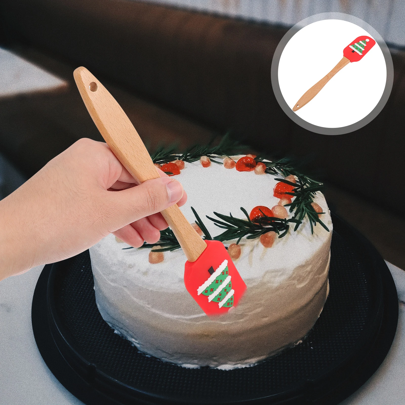 1pcs Christmas Cake Spatula Silicone Wood Handle Gingerbread Pattern Baking Tool Kitchen Gadget Heat Resistant Xmas Spatula
1pcs Christmas Cake Spatula Silicone Wood Handle Gingerbread Pattern Baking Tool Kitchen Gadget Heat Resistant Xmas Spatula