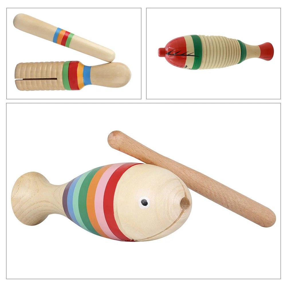 2 Sets Wooden Robe Toys Instruments Sticks Guiro Music Musical for Children Shape 
2 Sets Wooden Robe Toys Instruments Sticks Guiro Music Musical for Children Shape