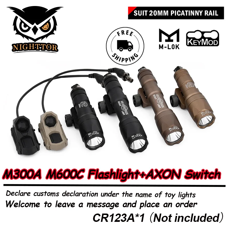 Surfire Tactical WADSN M300A M600C SF Flashlight LED Hunting Scout Weapon Light AR15 Rifle Dual Function Switch For 20mm Rail
Surfire Tactical WADSN M300A M600C SF Flashlight LED Hunting Scout Weapon Light AR15 Rifle Dual Function Switch For 20mm Rail