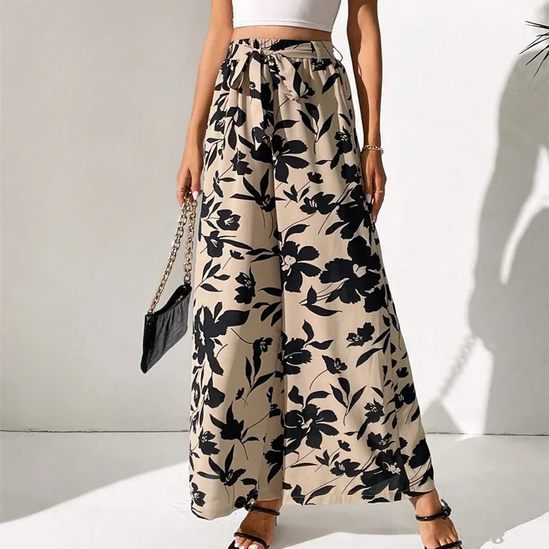 2025 Summer Fashion Floral Printed Loose Casual Wide Leg Pants Women High Waist Drawstring Versatile Commute Street Trousers
2025 Summer Fashion Floral Printed Loose Casual Wide Leg Pants Women High Waist Drawstring Versatile Commute Street Trousers
