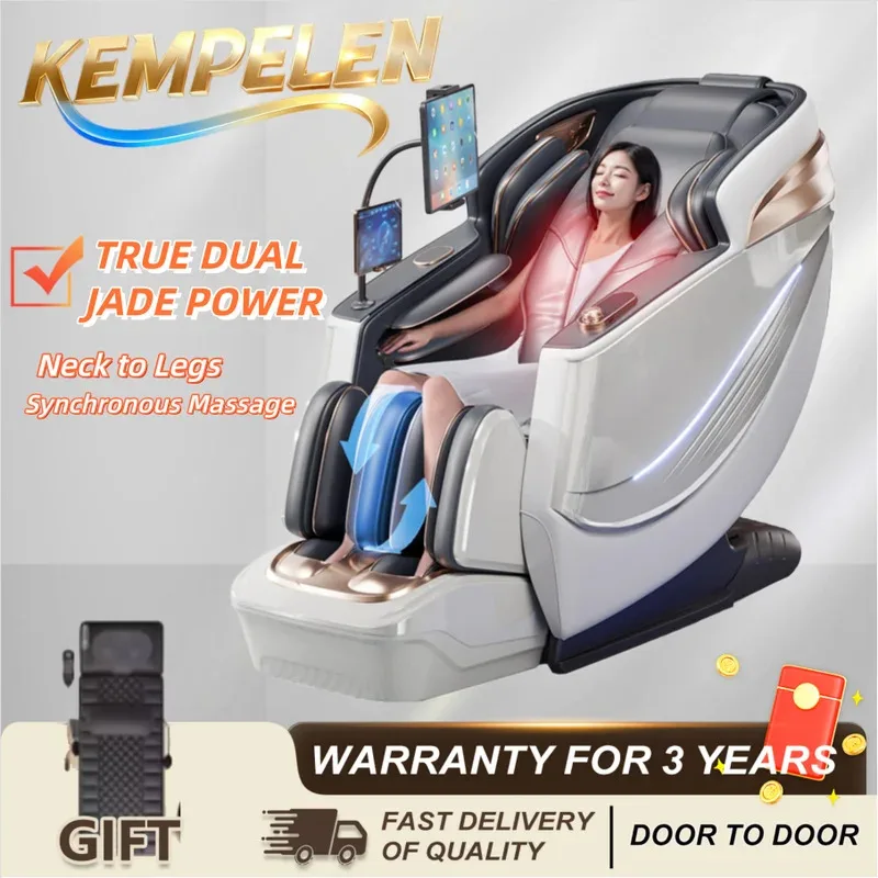 Dual Jade 6D Massage Chair with Extended SL Rail, 360 ° Leg Massager with Intelligent Voice Control with AI
Dual Jade 6D Massage Chair with Extended SL Rail, 360 ° Leg Massager with Intelligent Voice Control with AI